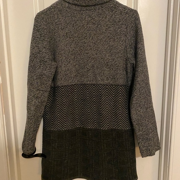 J Jill Long Line Multi Pattern Button Sweater Jacket - Picture 8 of 9